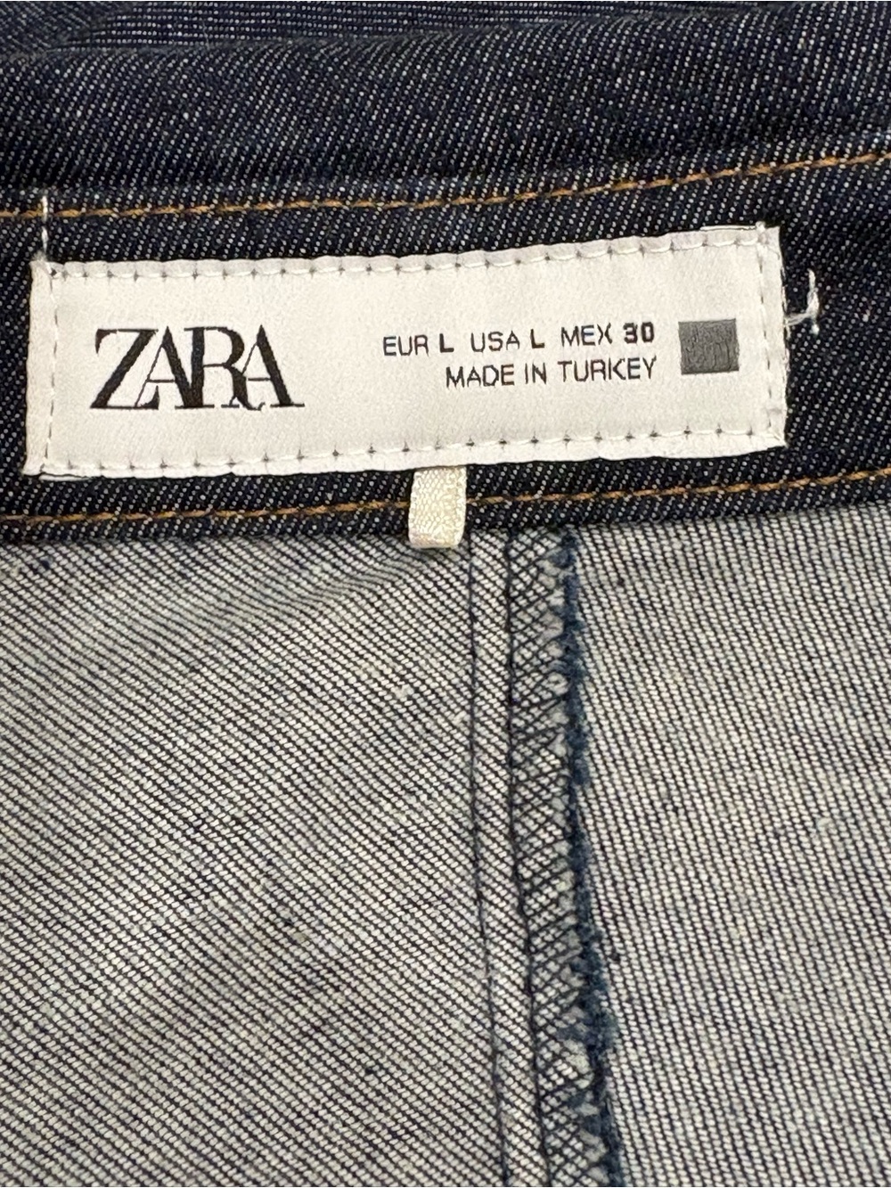 Zara NWOT Chambray Long Sleeves Shirt Dress L - Picture 6 of 7